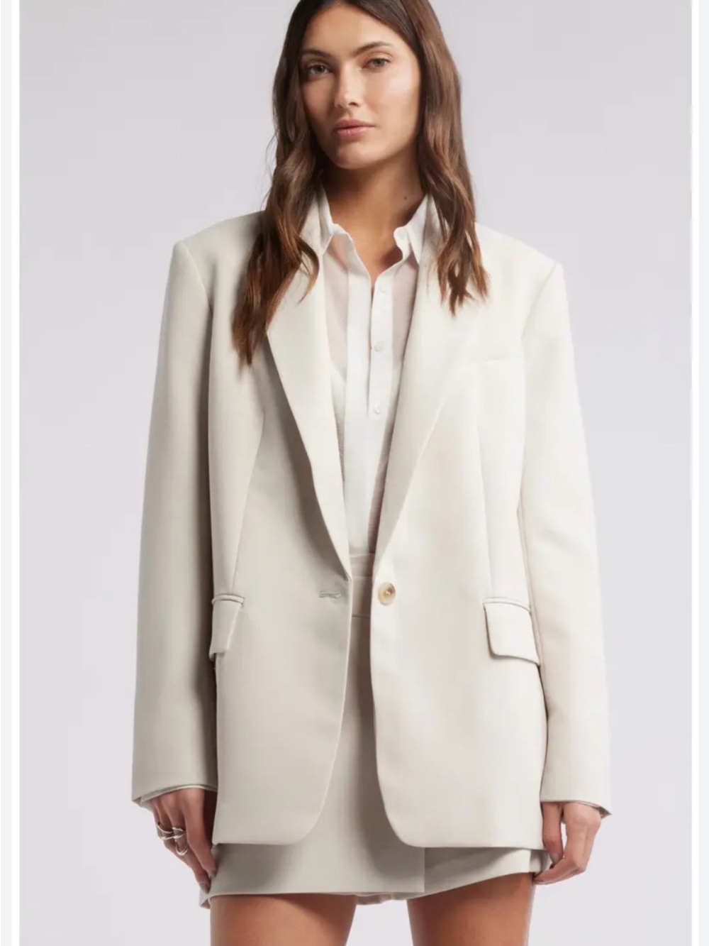 NWT Sandro Blazer single button cream
